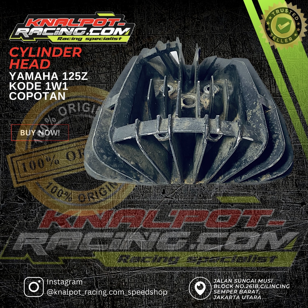 CYLINDER HEAD YAMAHA YZ125 KODE 1W1 COPOTAN